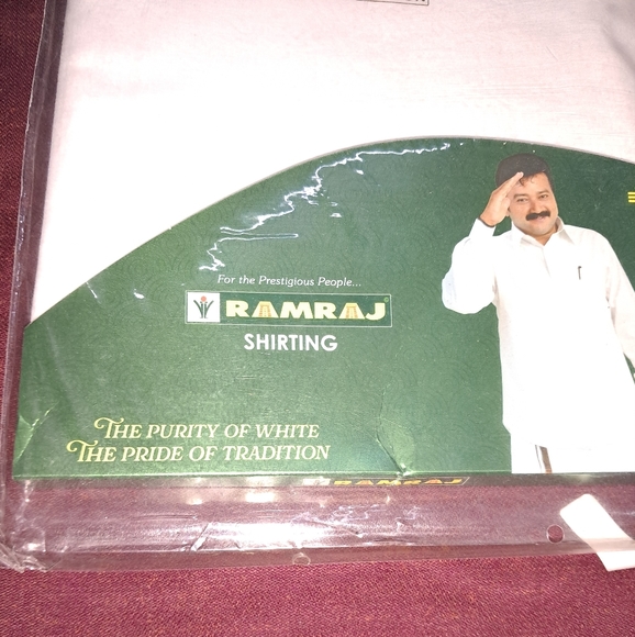 Ramraj Cotton White Shirting - Picture 3 of 5